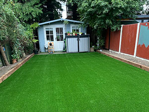 Artificial grass laid by Perfect Landscapes, Yateley