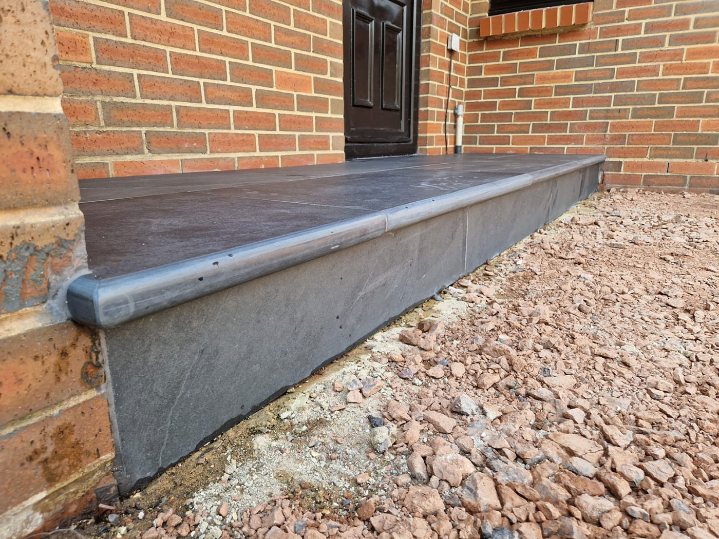 Limestone Step installed by Perfect Landscapes, Yateley, Hampshire