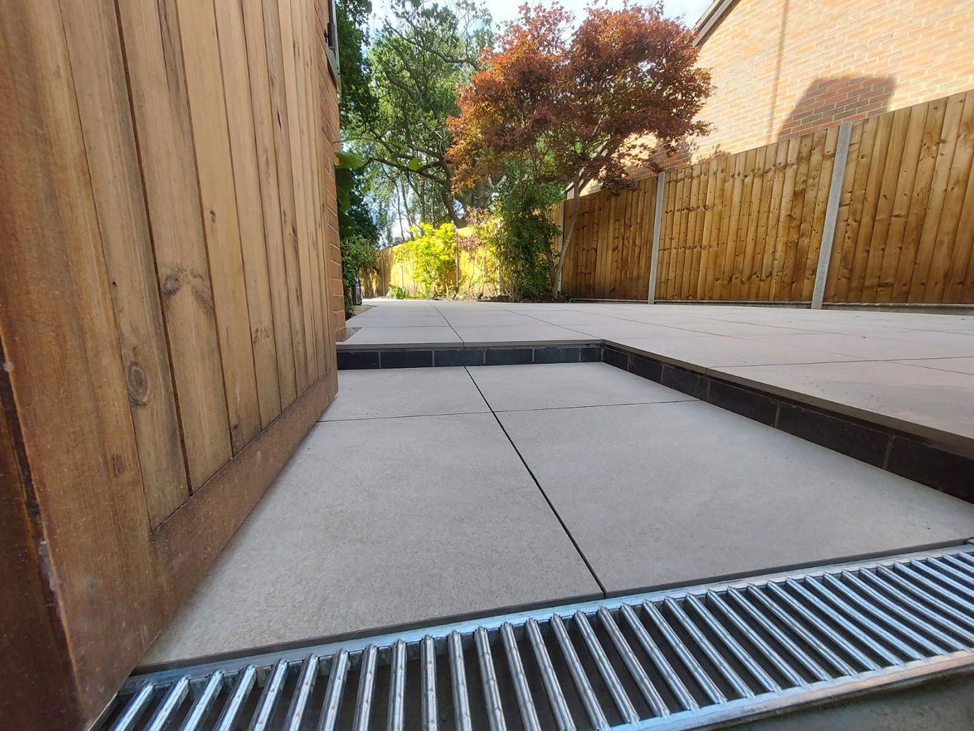Drain Channel installed by Perfect Landscapes, Yateley, Hampshire